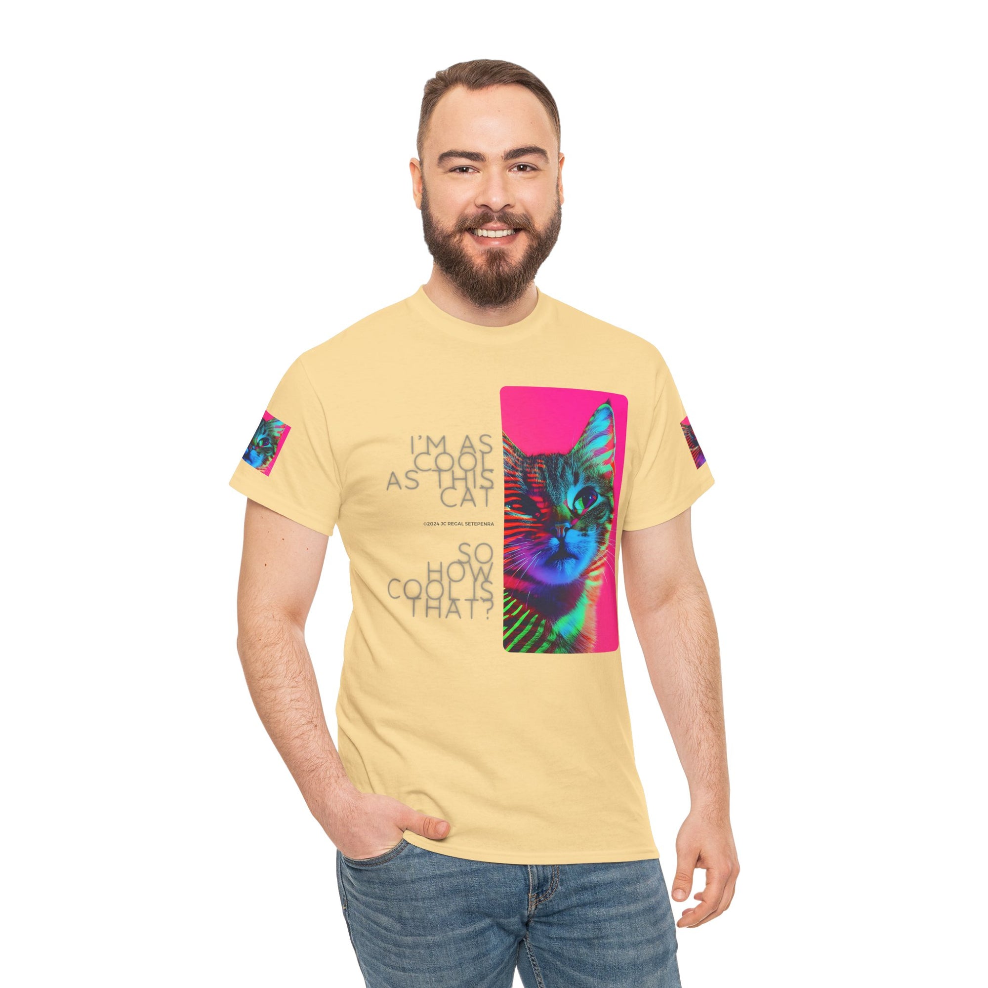 Cool Cat (Whiskers 2) Unisex Heavy Cotton Tee