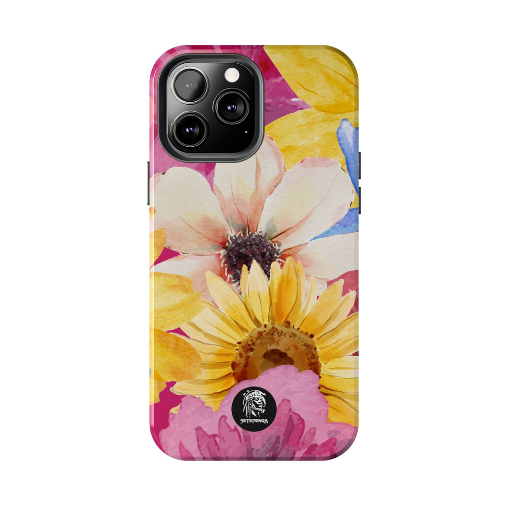 Watercolor Flowers Tough Phone Case (For iPhone, Galaxy & More)