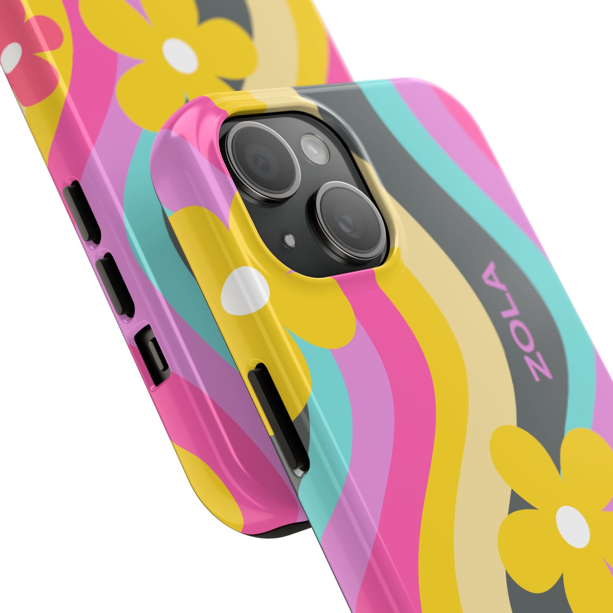 Zola Tough Phone Case (For iPhone, Galaxy & More) - Dark Grey Wave