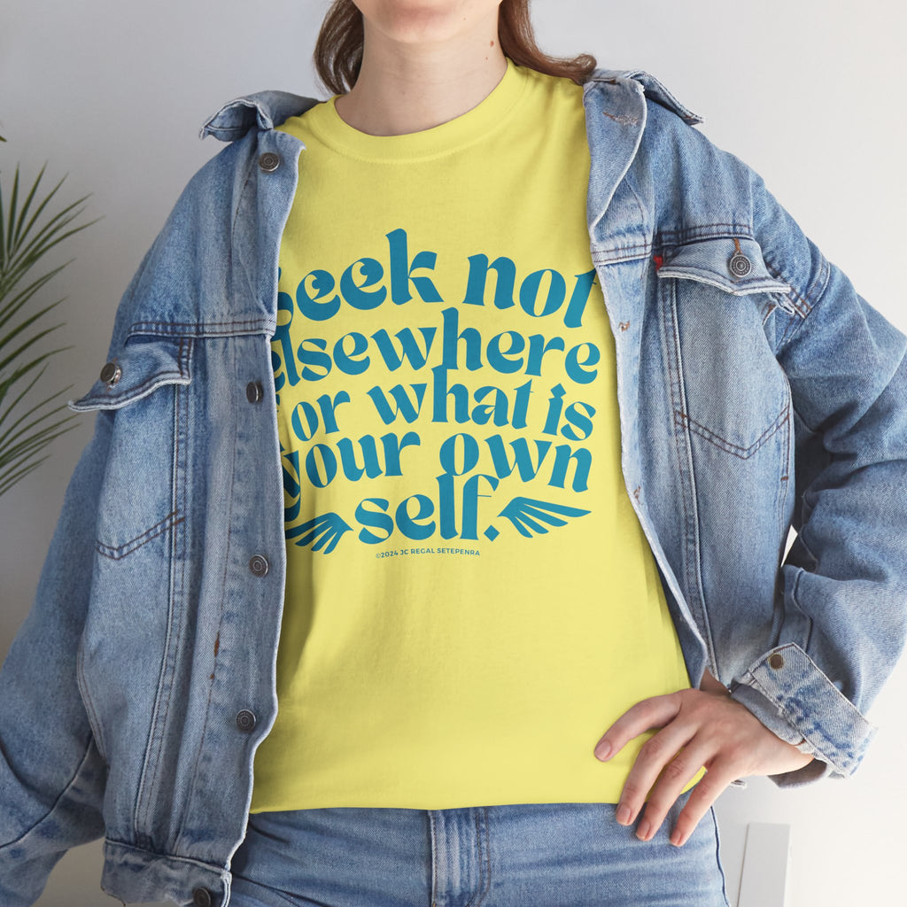 Seek Not Elsewhere (Aqua Edition) Unisex Heavy Cotton Tee