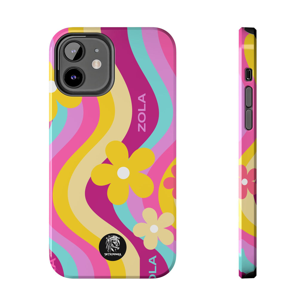 Zola Tough Phone Case (For iPhone, Galaxy & More) - Pink Wave SETEPENRA Phone Case.
