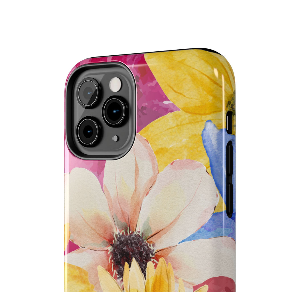 Watercolor Flowers Tough Phone Case (For iPhone, Galaxy & More)