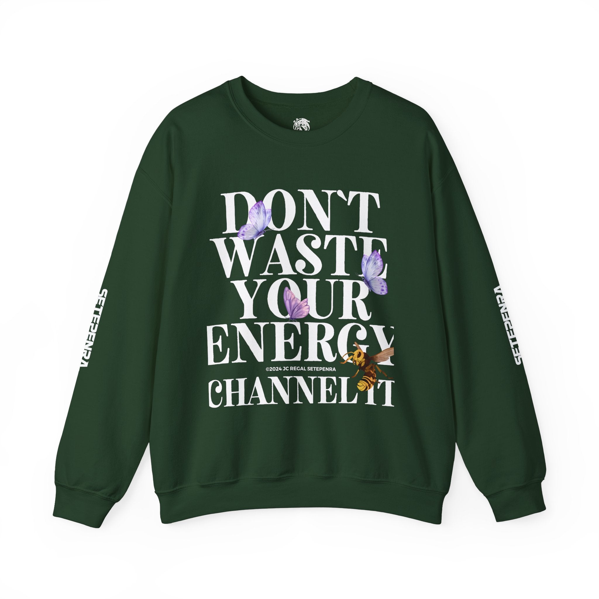 Channel It Unisex Heavy Blend™ Crewneck Sweatshirt (White Print) SETEPENRA Sweatshirt.