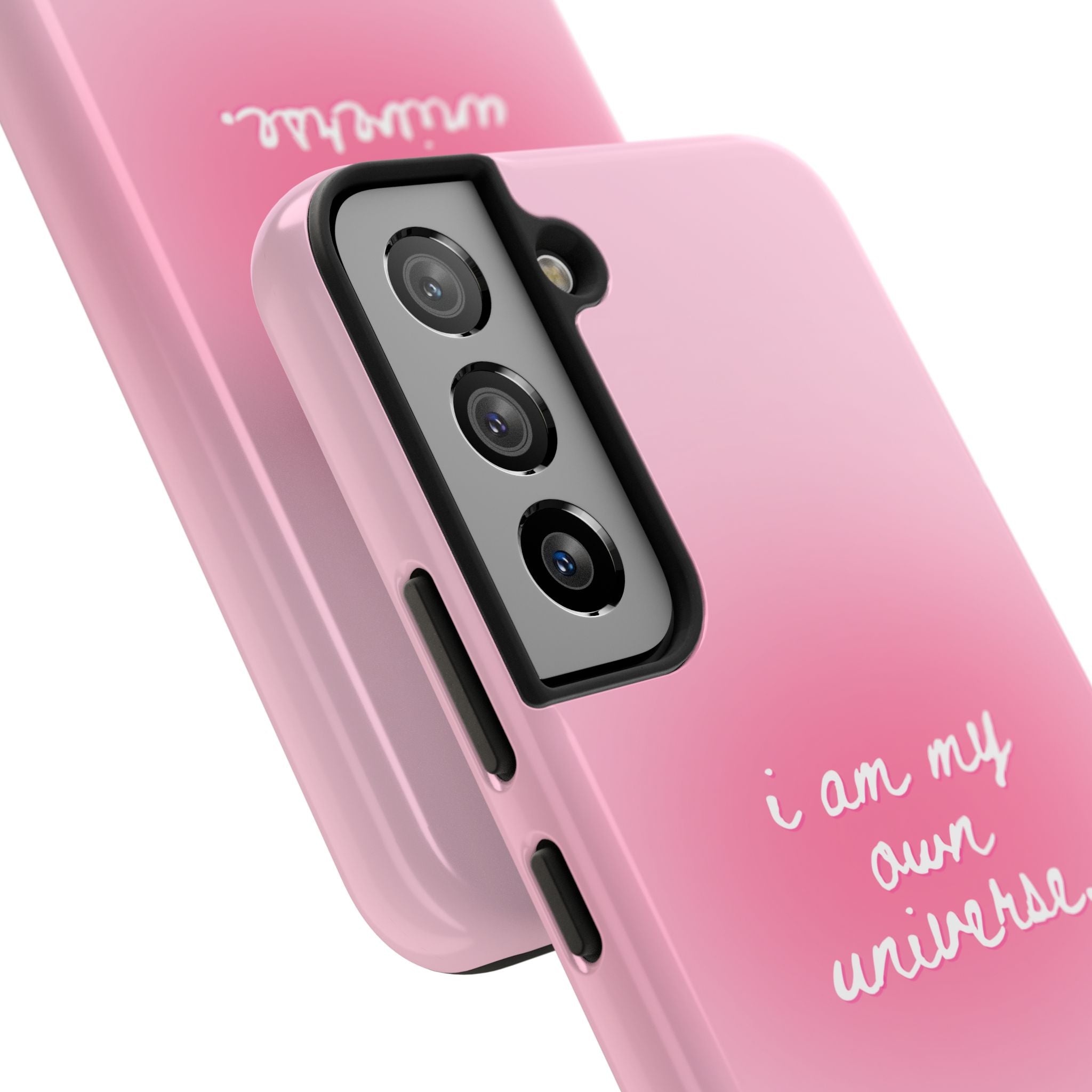 I Am My Own Universe — Pink Gradient Protective Cover Tough Phone Case