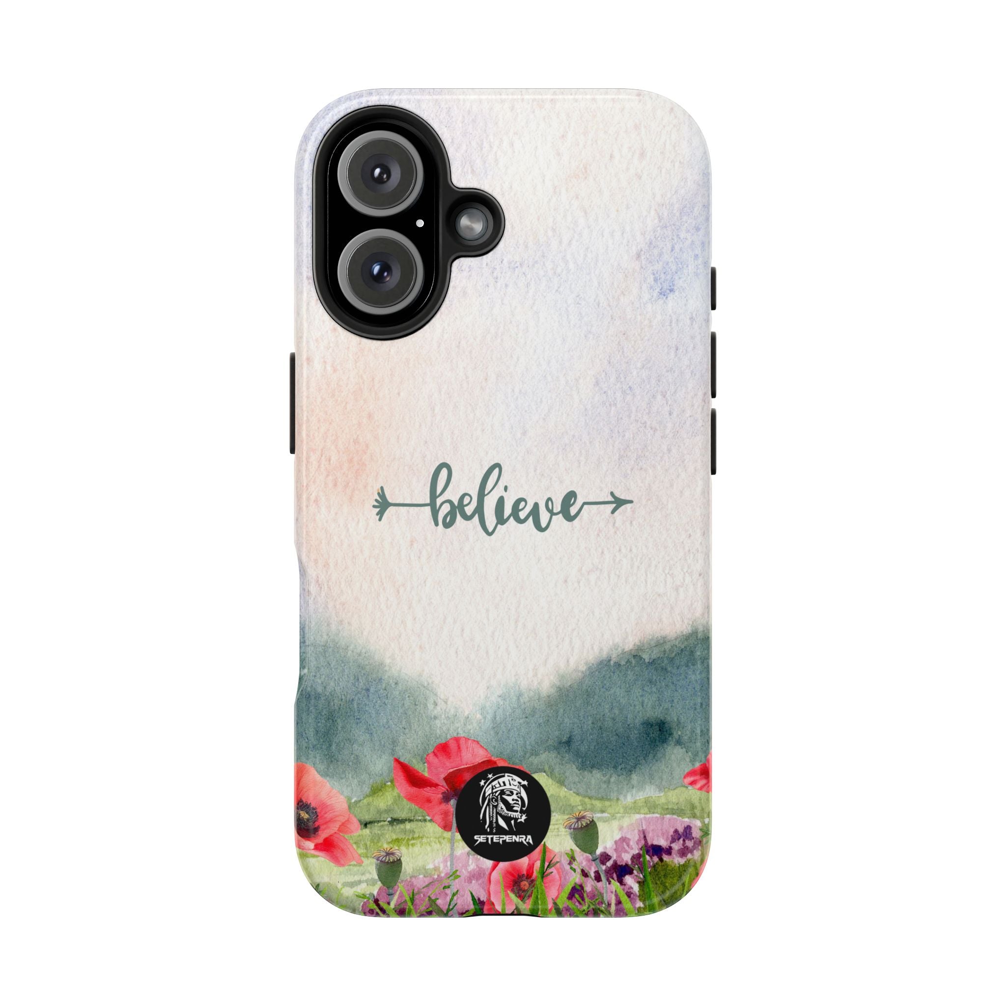 Believe Tough Phone Case (For iPhone, Galaxy & More) - Watercolor Flower