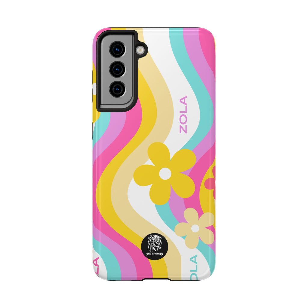 Zola Tough Phone Case (For iPhone, Galaxy & More) - White Wave