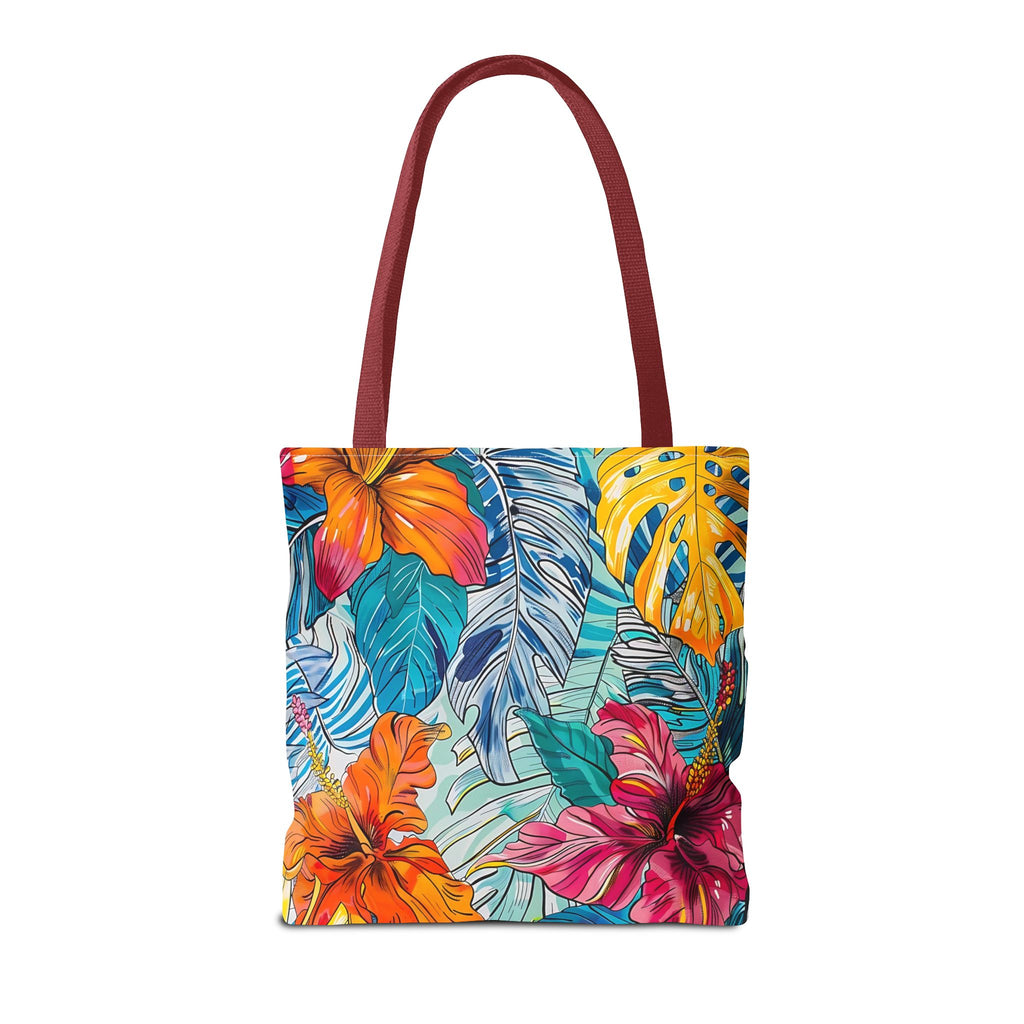 Monstera Hibiscus Tote Bag
