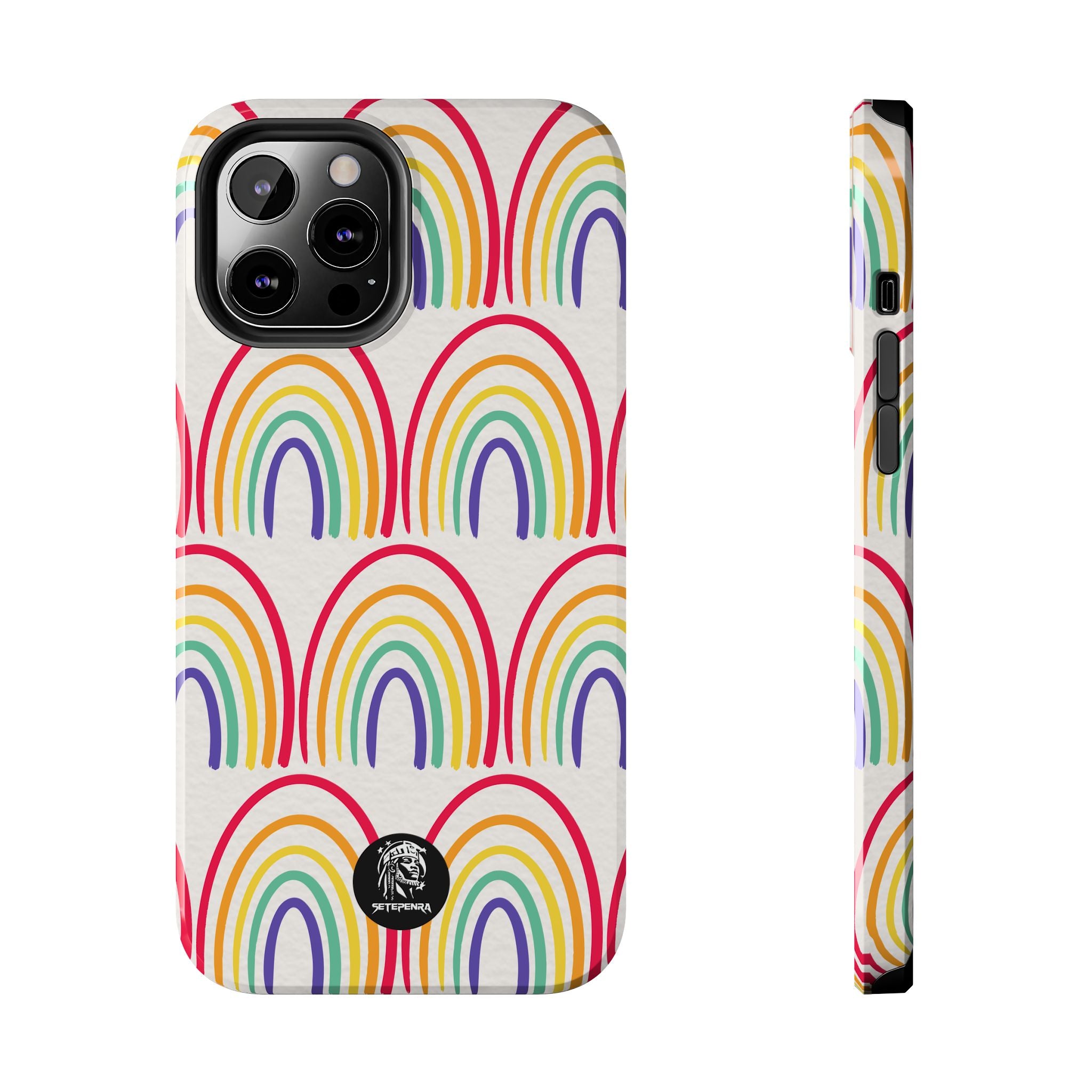 Retro Rainbow Tough Phone Case (For iPhone, Galaxy & More) SETEPENRA Phone Case.