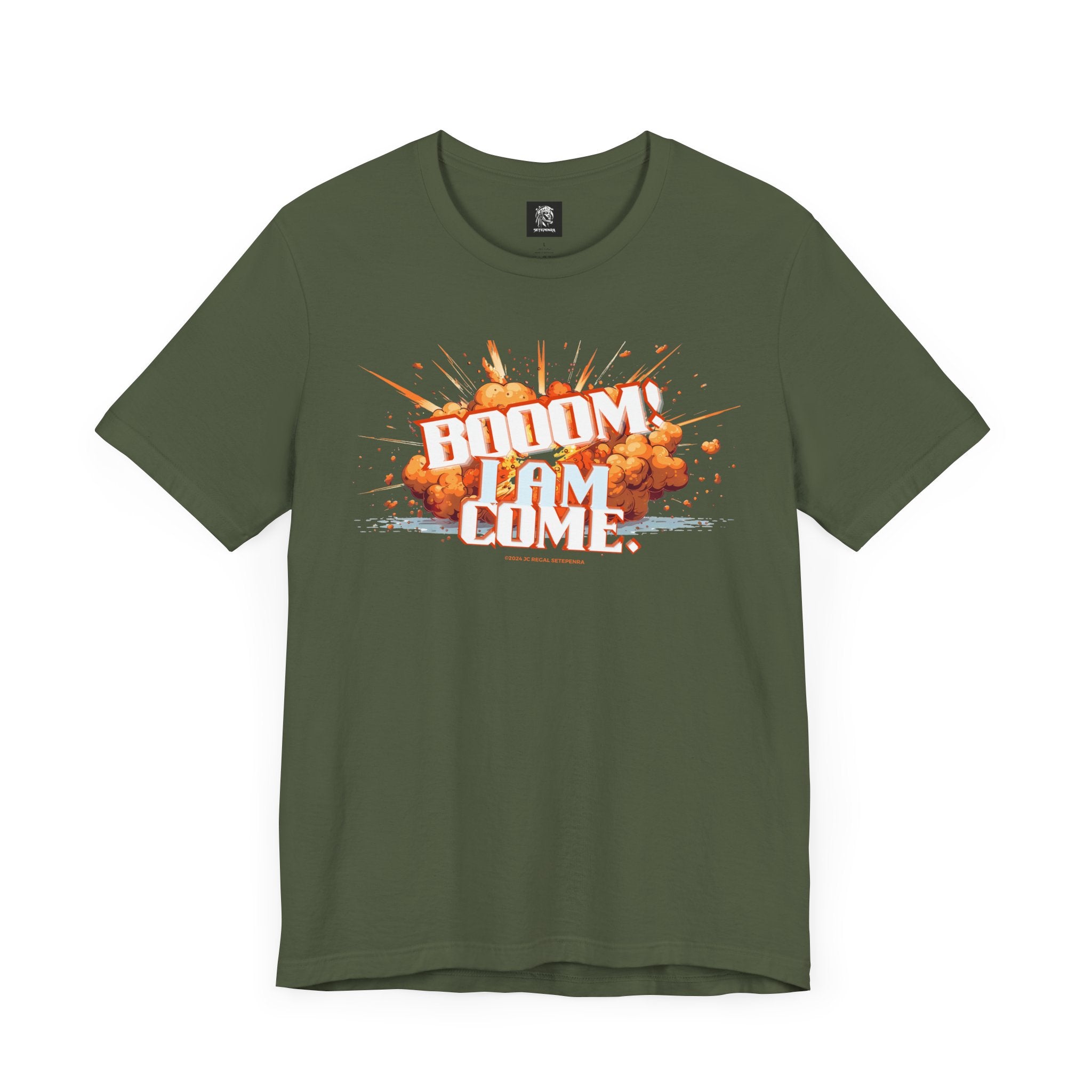 BOOOM! I AM COME Unisex Jersey Short Sleeve Tee SETEPENRA T-Shirt.