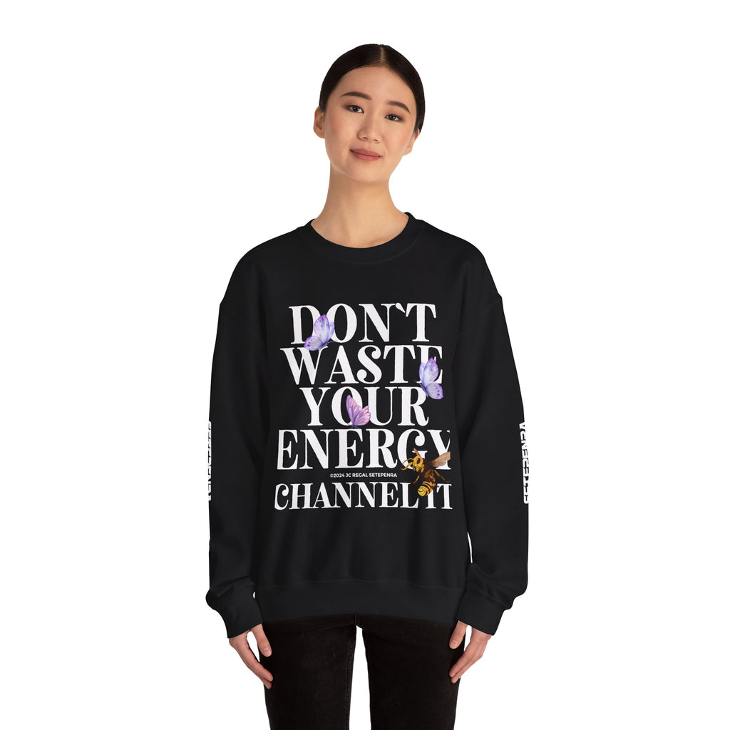Channel It Unisex Heavy Blend™ Crewneck Sweatshirt (White Print) SETEPENRA Sweatshirt.