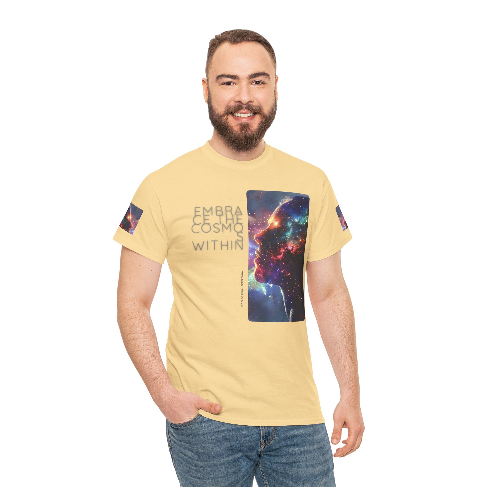 Embrace The Cosmos Within Unisex Heavy Cotton Tee