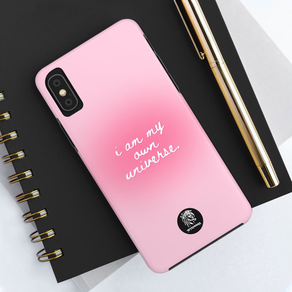 I Am My Own Universe Tough Phone Case (For iPhone, Galaxy & More) - Light Pink