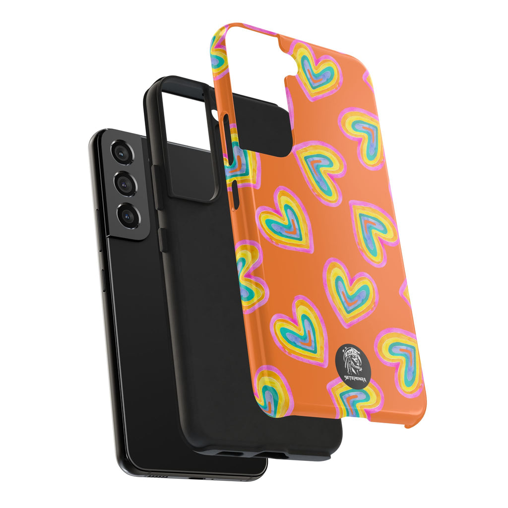 Rainbow Heart Tough Phone Case (For iPhone, Galaxy & More) - Crusta