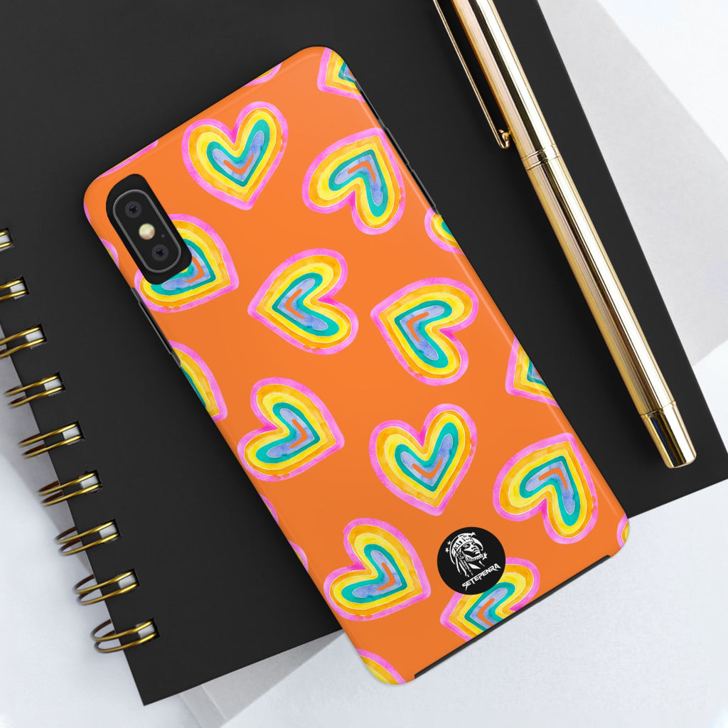 Rainbow Heart Tough Phone Case (For iPhone, Galaxy & More) - Crusta