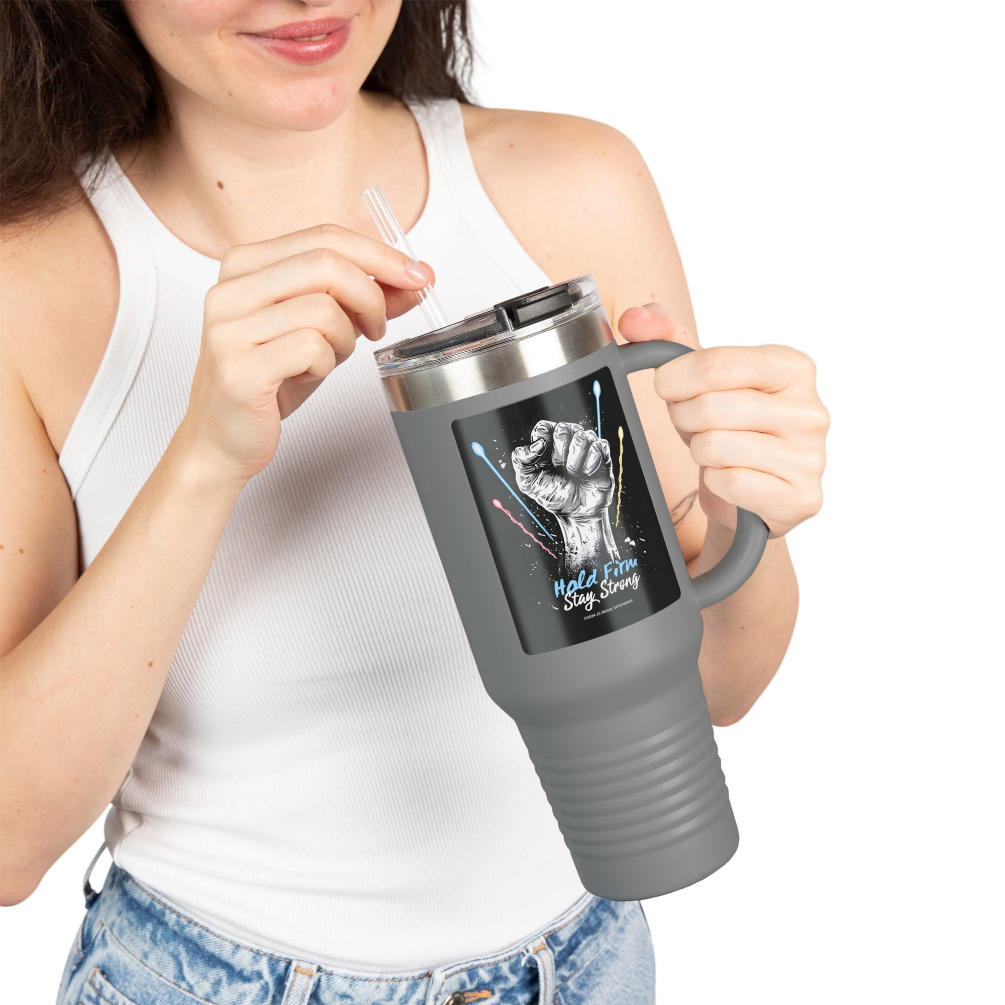 Hold Firm Stay Strong Insulated Travel Mug, 40oz