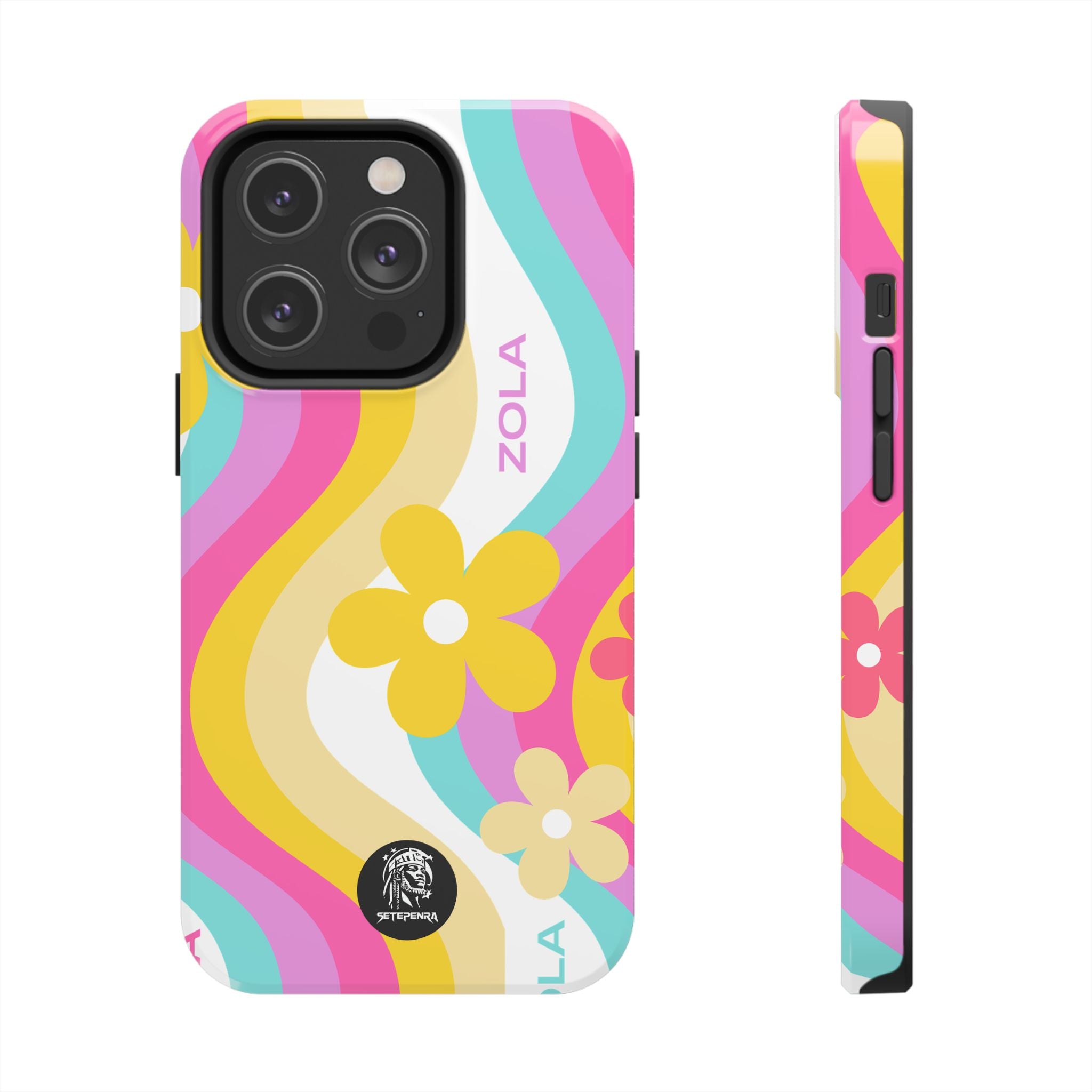 Zola Tough Phone Case (For iPhone, Galaxy & More) - White Wave