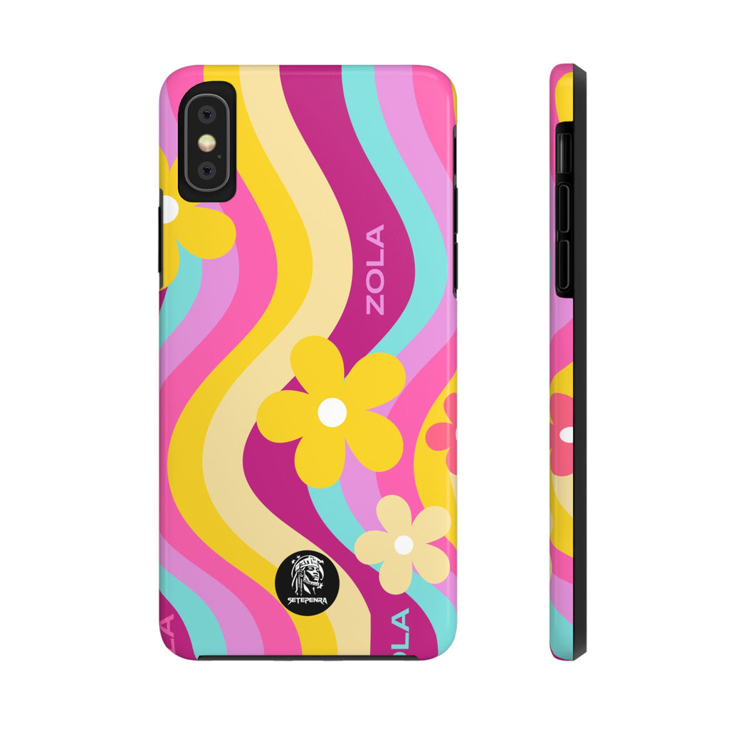 Zola Tough Phone Case (For iPhone, Galaxy & More) - Pink Wave SETEPENRA Phone Case.