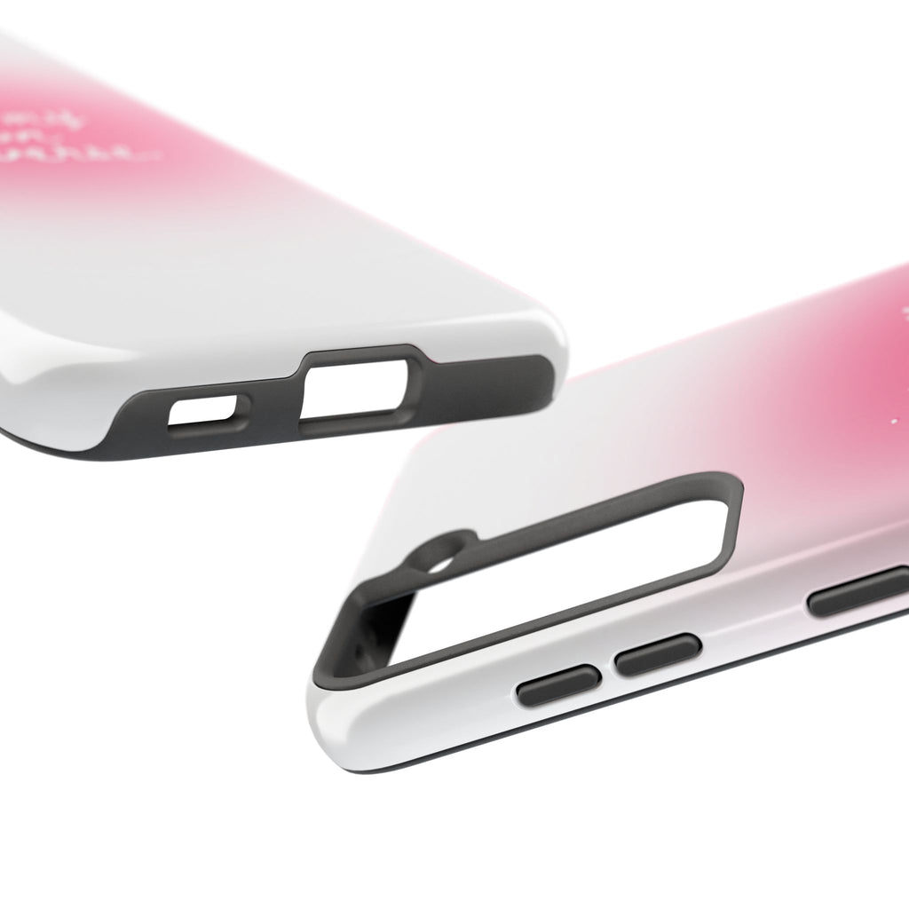 I Am My Own Universe — Pink On White Protective Cover Tough Phone Case