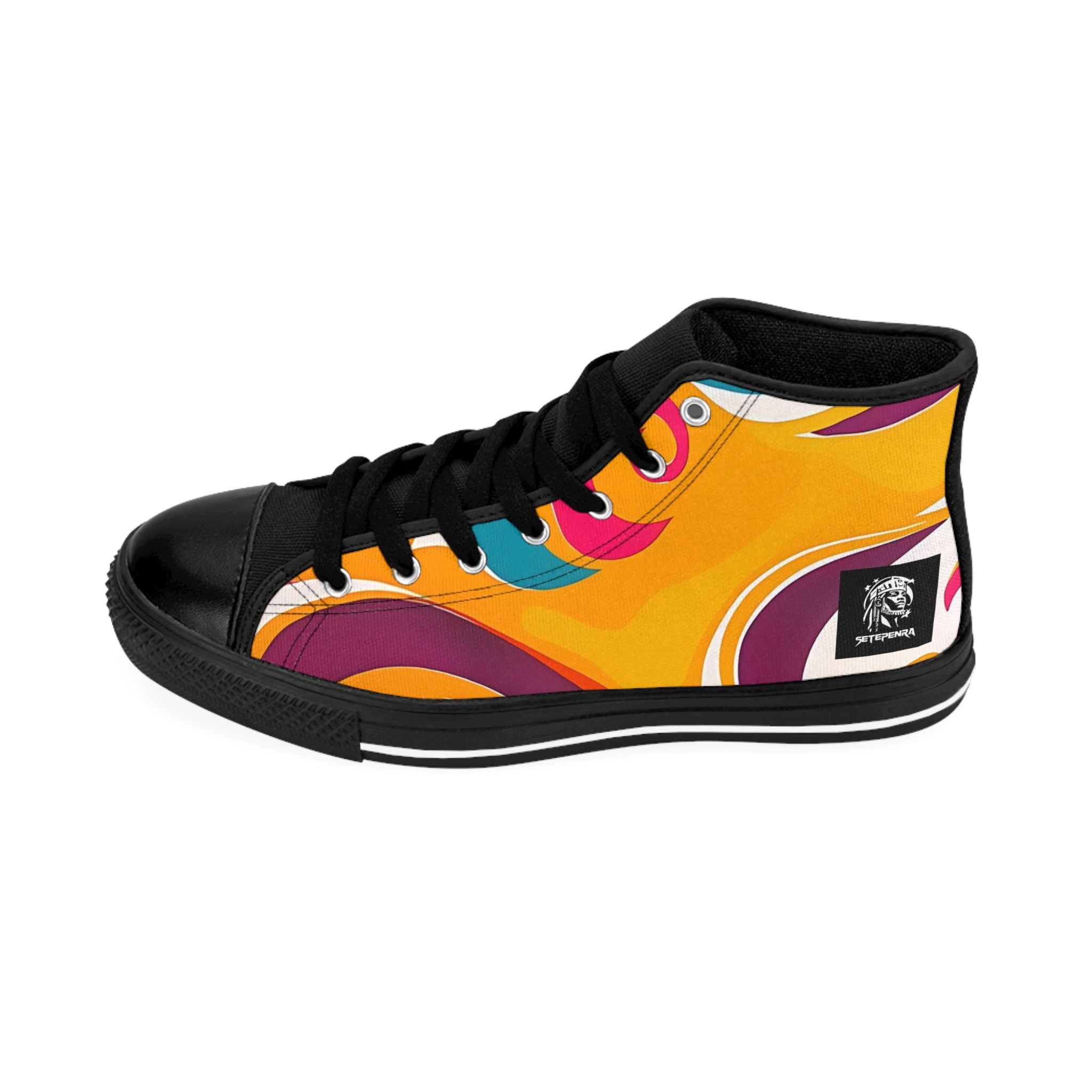 Golden Kandi Swirl Women's Classic Sneakers SETEPENRA Shoes.