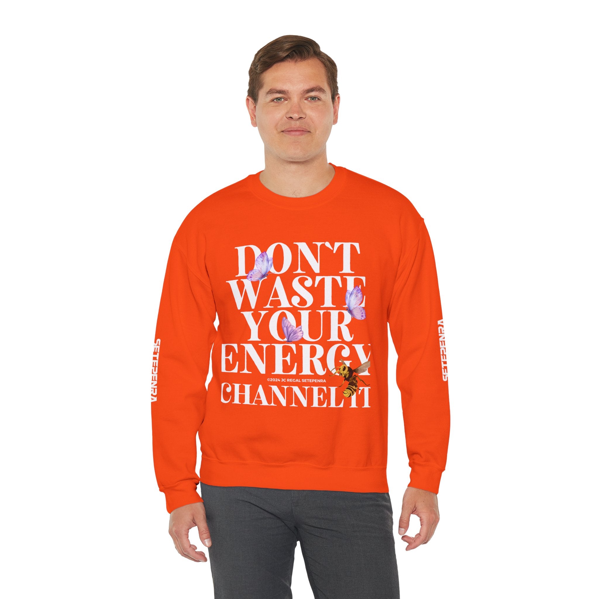 Channel It Unisex Heavy Blend™ Crewneck Sweatshirt (White Print)