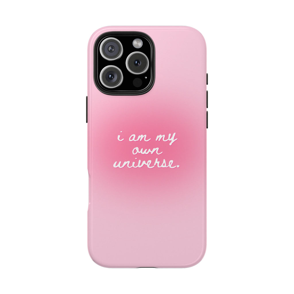 I Am My Own Universe — Pink Gradient Protective Cover Tough Phone Case