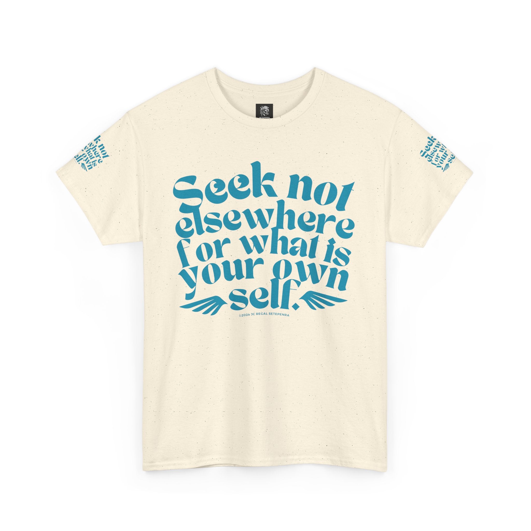 Seek Not Elsewhere (Aqua Edition) Unisex Heavy Cotton Tee SETEPENRA T-Shirt.