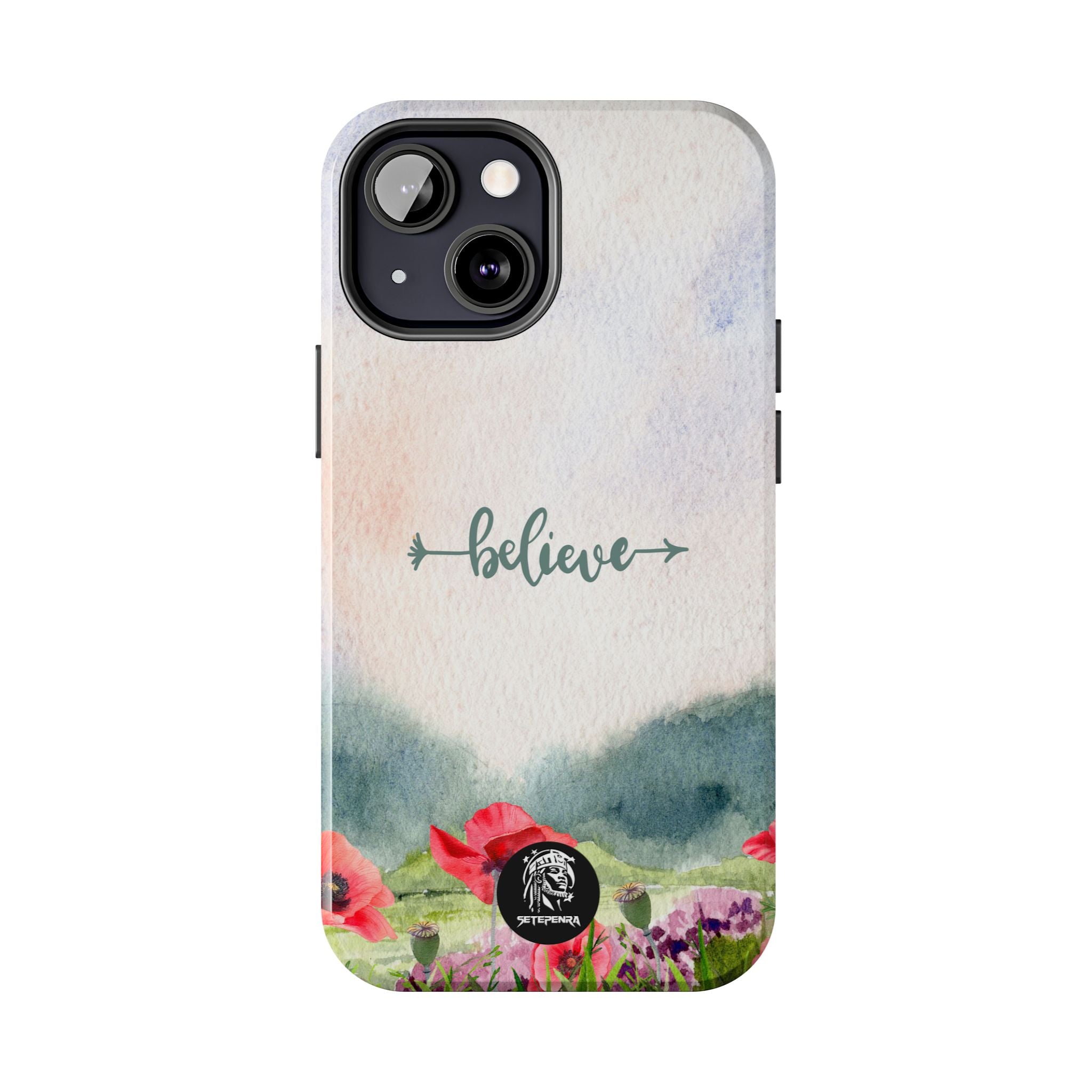 Believe Tough Phone Case (For iPhone, Galaxy & More) - Watercolor Flower