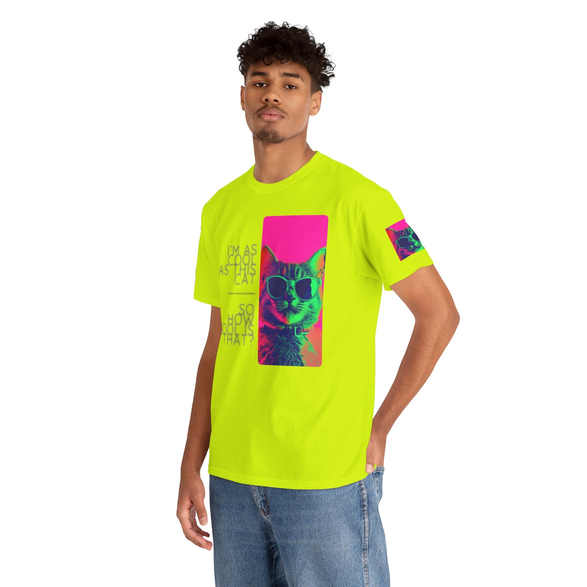 Cool Cat (Whiskers 1) Unisex Heavy Cotton Tee