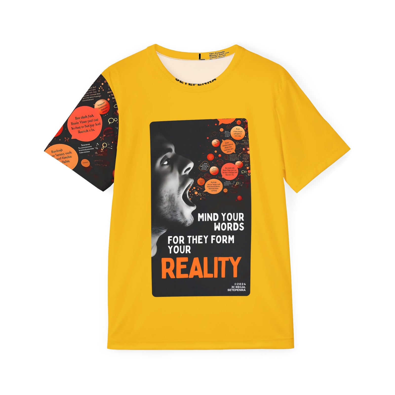 Mind Your Words Men's Sports Jersey (Gold) SETEPENRA All Over Prints.