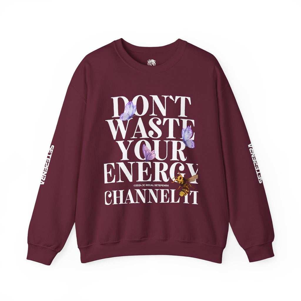 Channel It Unisex Heavy Blend™ Crewneck Sweatshirt (White Print) SETEPENRA Sweatshirt.