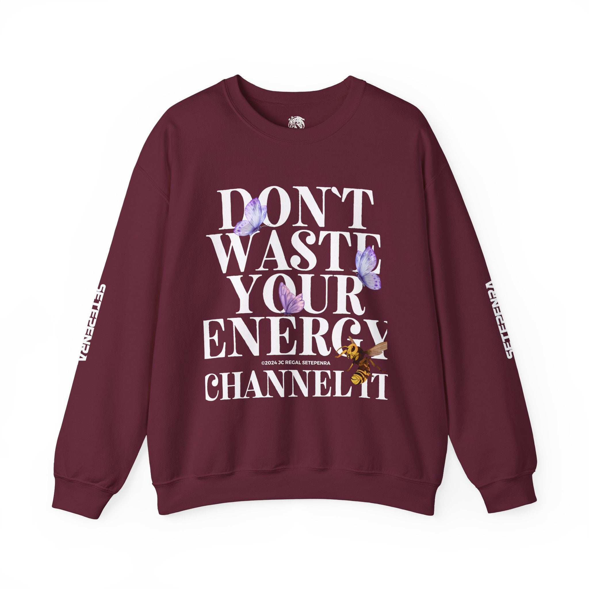 Channel It Unisex Heavy Blend™ Crewneck Sweatshirt (White Print) SETEPENRA Sweatshirt.