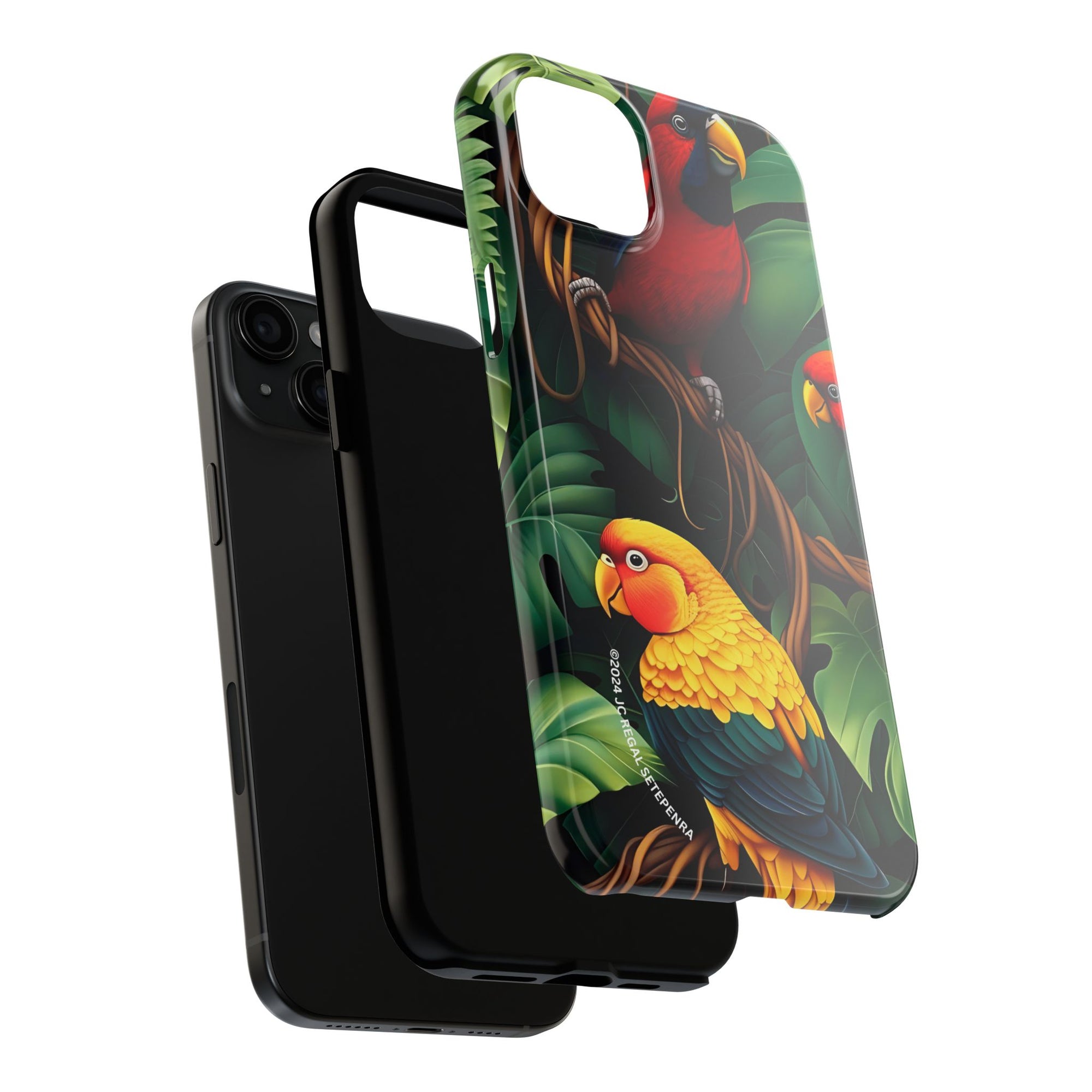 Tri-Parrot Tough Phone Case (For iPhone, Galaxy &amp; More)