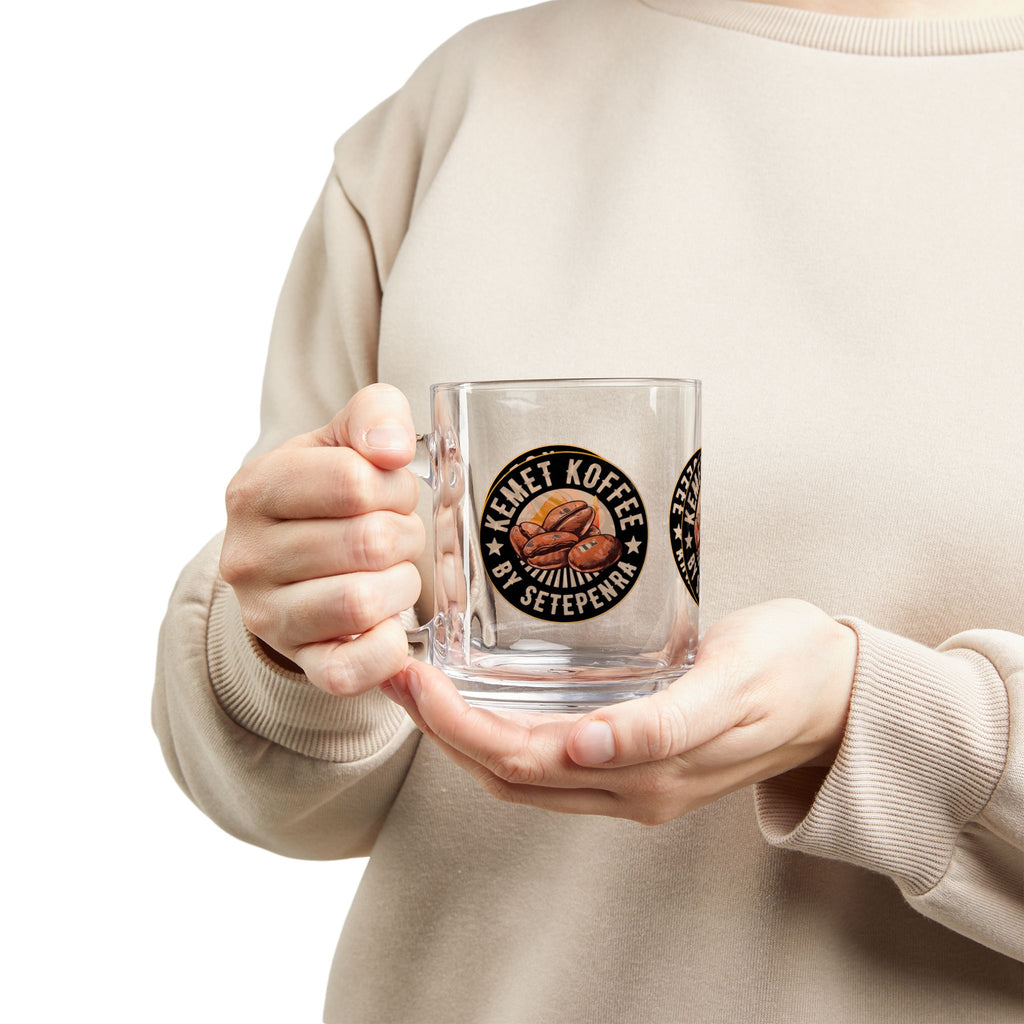 Kemet Koffee By Setepenra Glass Mug, 10oz