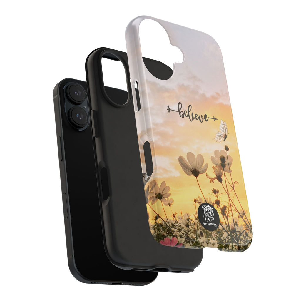 Believe Tough Phone Case (For iPhone, Galaxy & More) - Aesthetic Flower