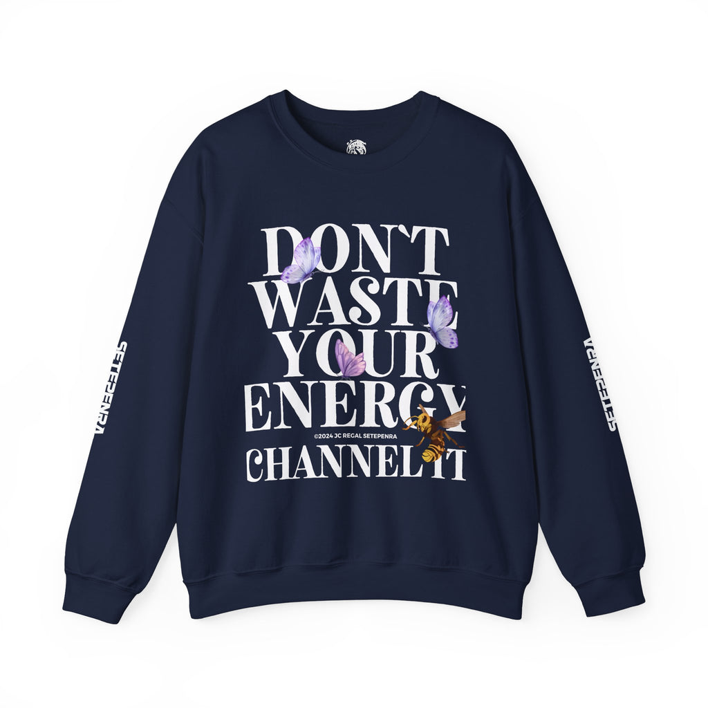 Channel It Unisex Heavy Blend™ Crewneck Sweatshirt (White Print) SETEPENRA Sweatshirt.