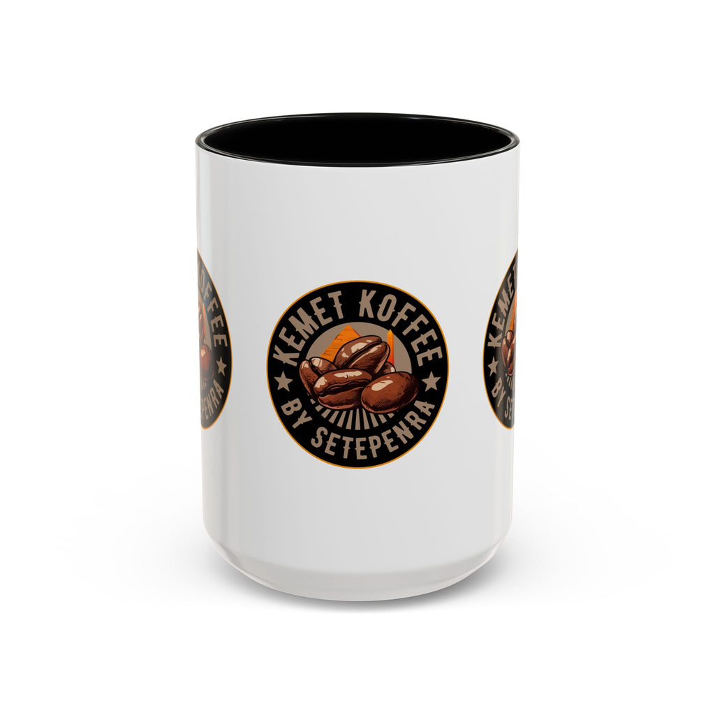 Kemet Koffee By Setepenra Accent Coffee Mug, 11oz, 15oz (Various Colors)