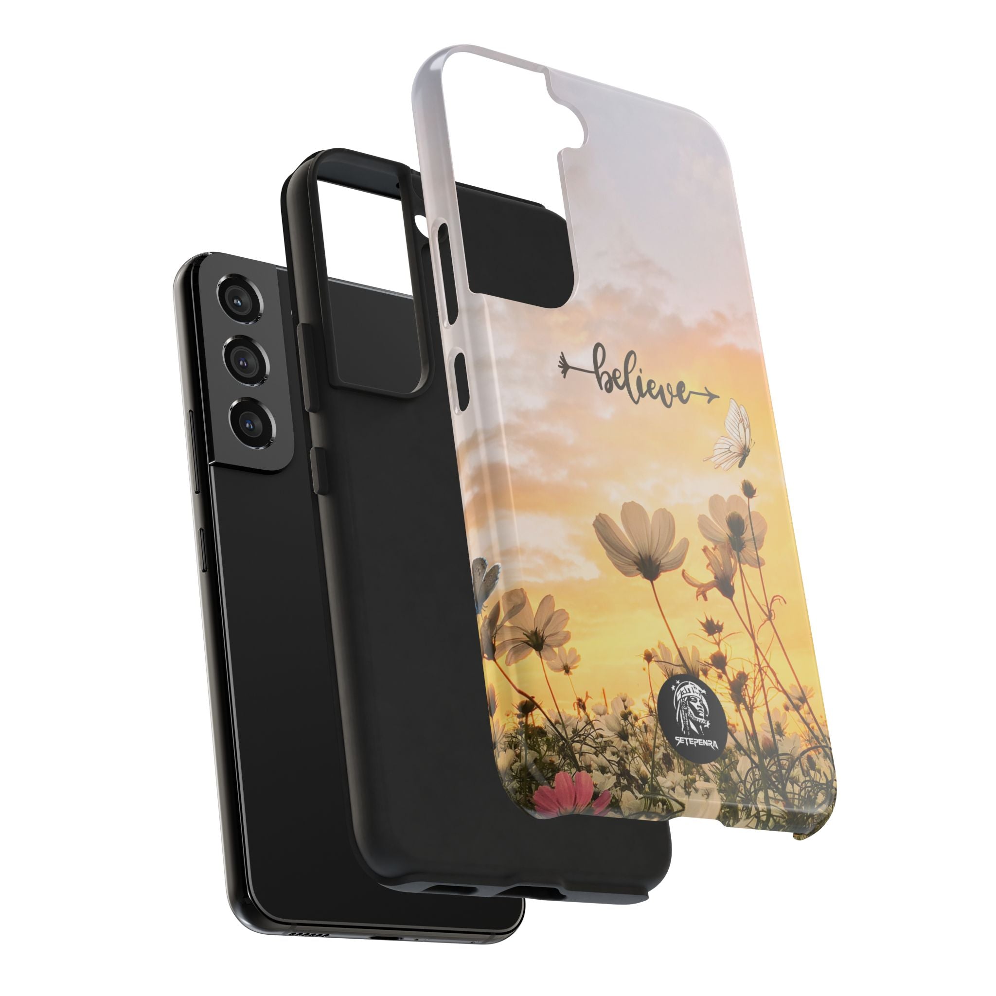 Believe Tough Phone Case (For iPhone, Galaxy & More) - Aesthetic Flower