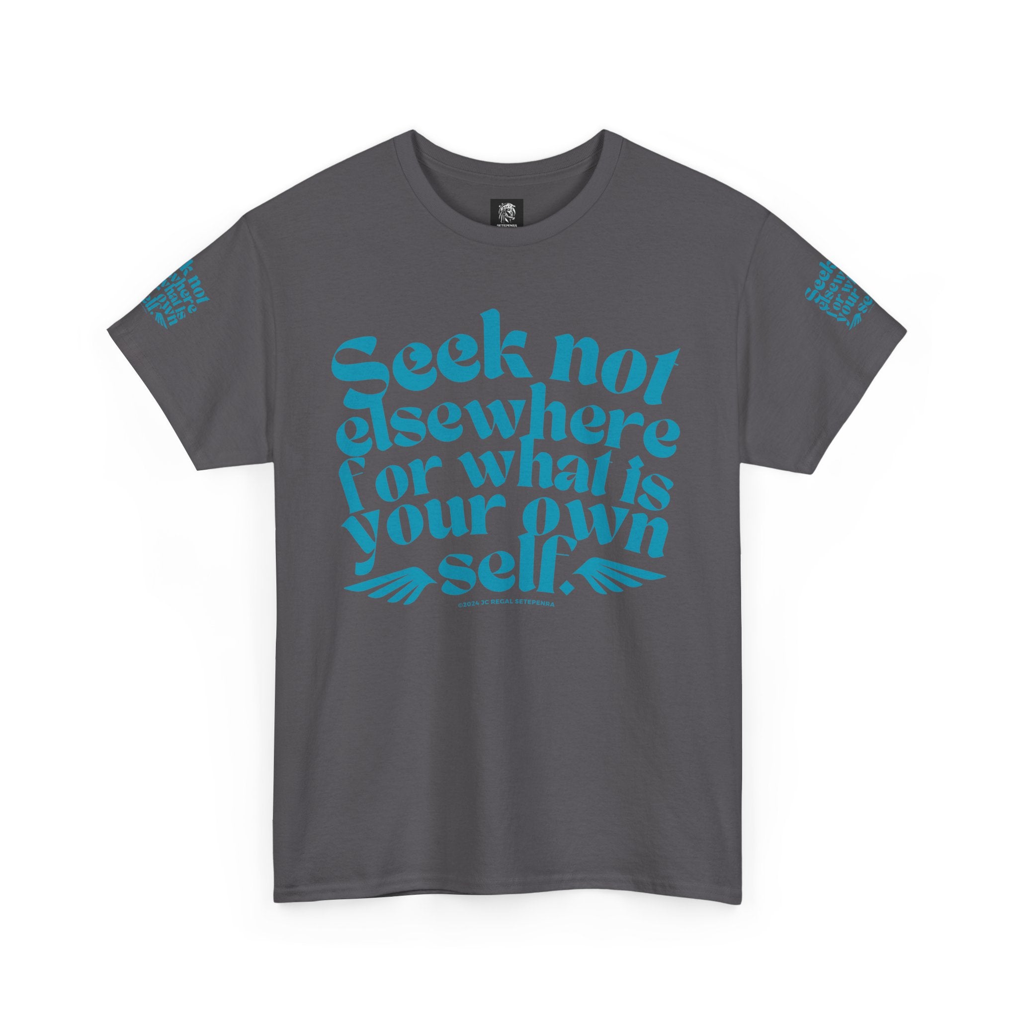 Seek Not Elsewhere (Aqua Edition) Unisex Heavy Cotton Tee SETEPENRA T-Shirt.