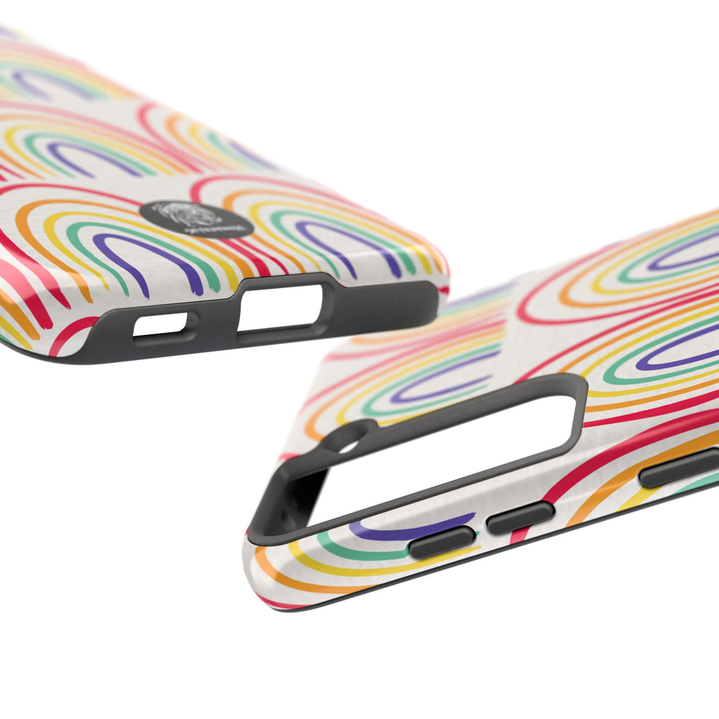 Retro Rainbow Tough Phone Case (For iPhone, Galaxy & More)