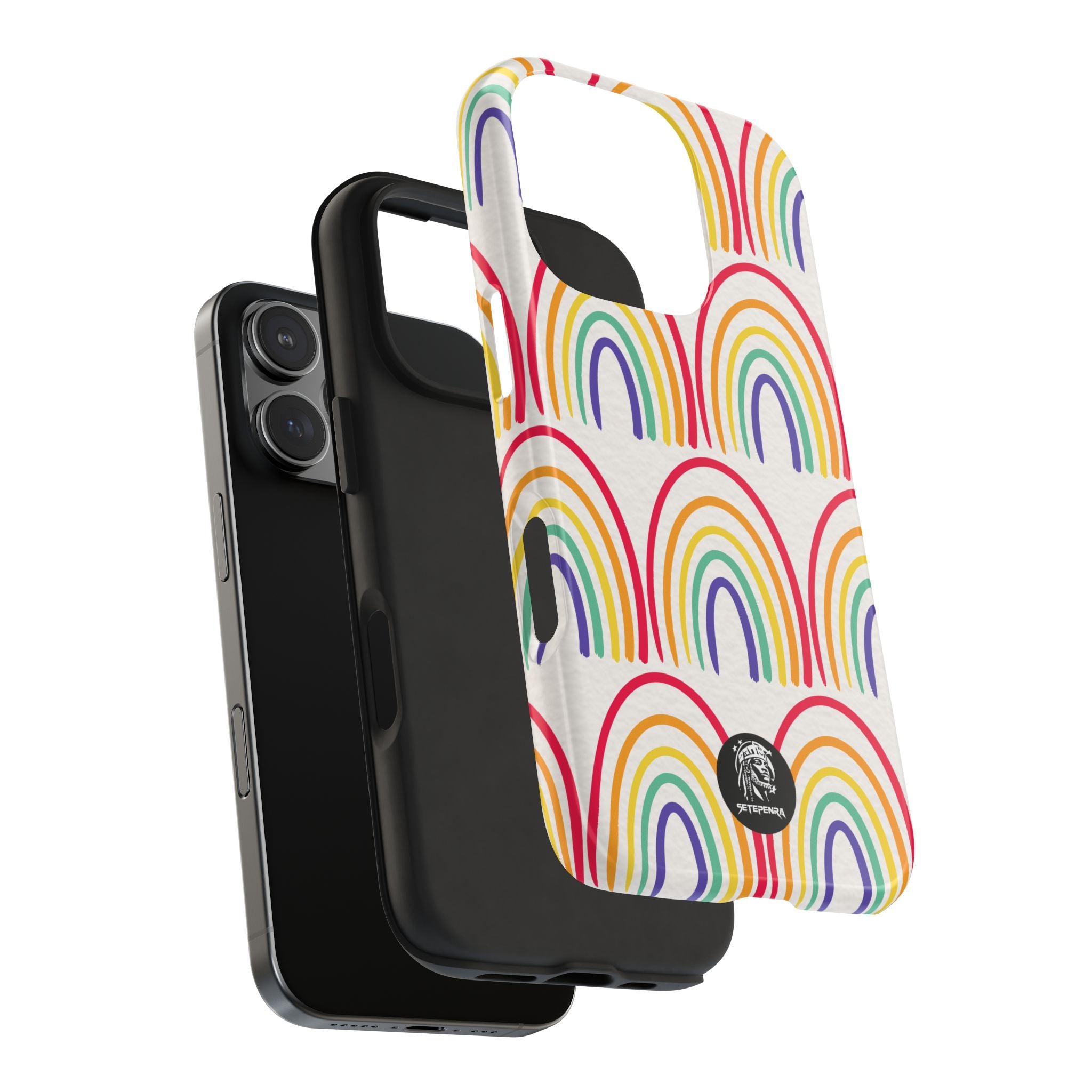 Retro Rainbow Tough Phone Case (For iPhone, Galaxy & More)