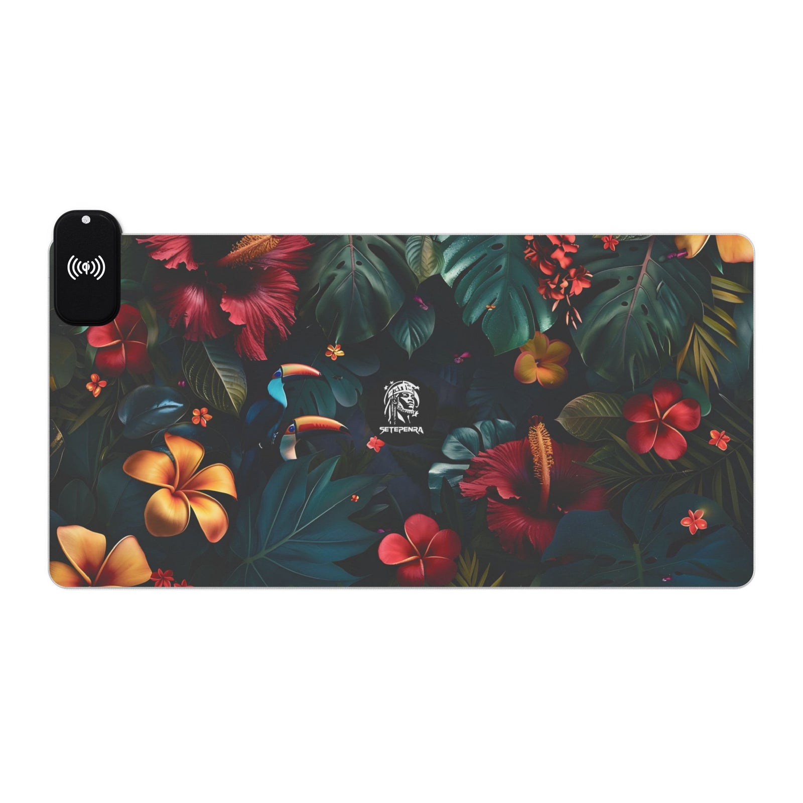 Tropican Retreat (Scene 1) LED Gaming Mousepad w/Wireless Charging