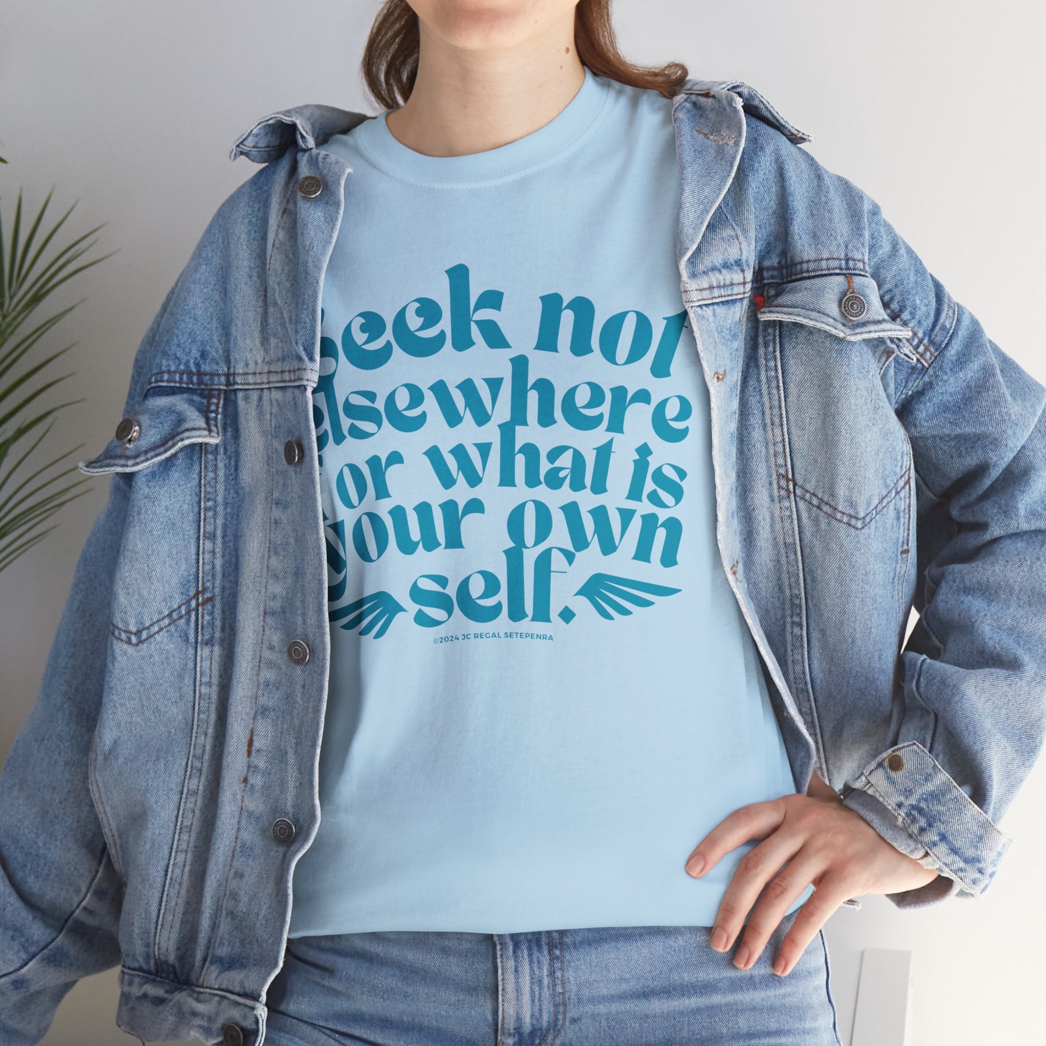 Seek Not Elsewhere (Aqua Edition) Unisex Heavy Cotton Tee