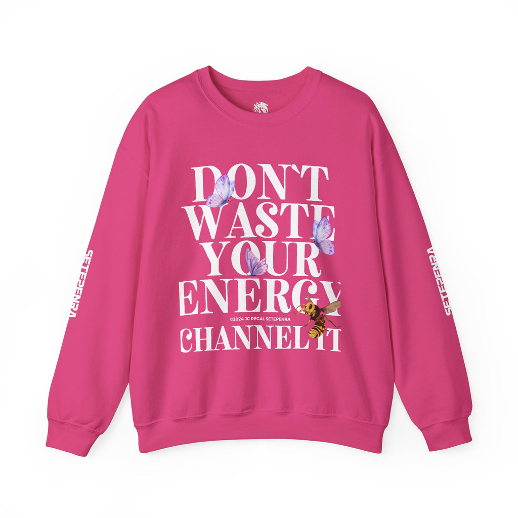 Channel It Unisex Heavy Blend™ Crewneck Sweatshirt (White Print) SETEPENRA Sweatshirt.
