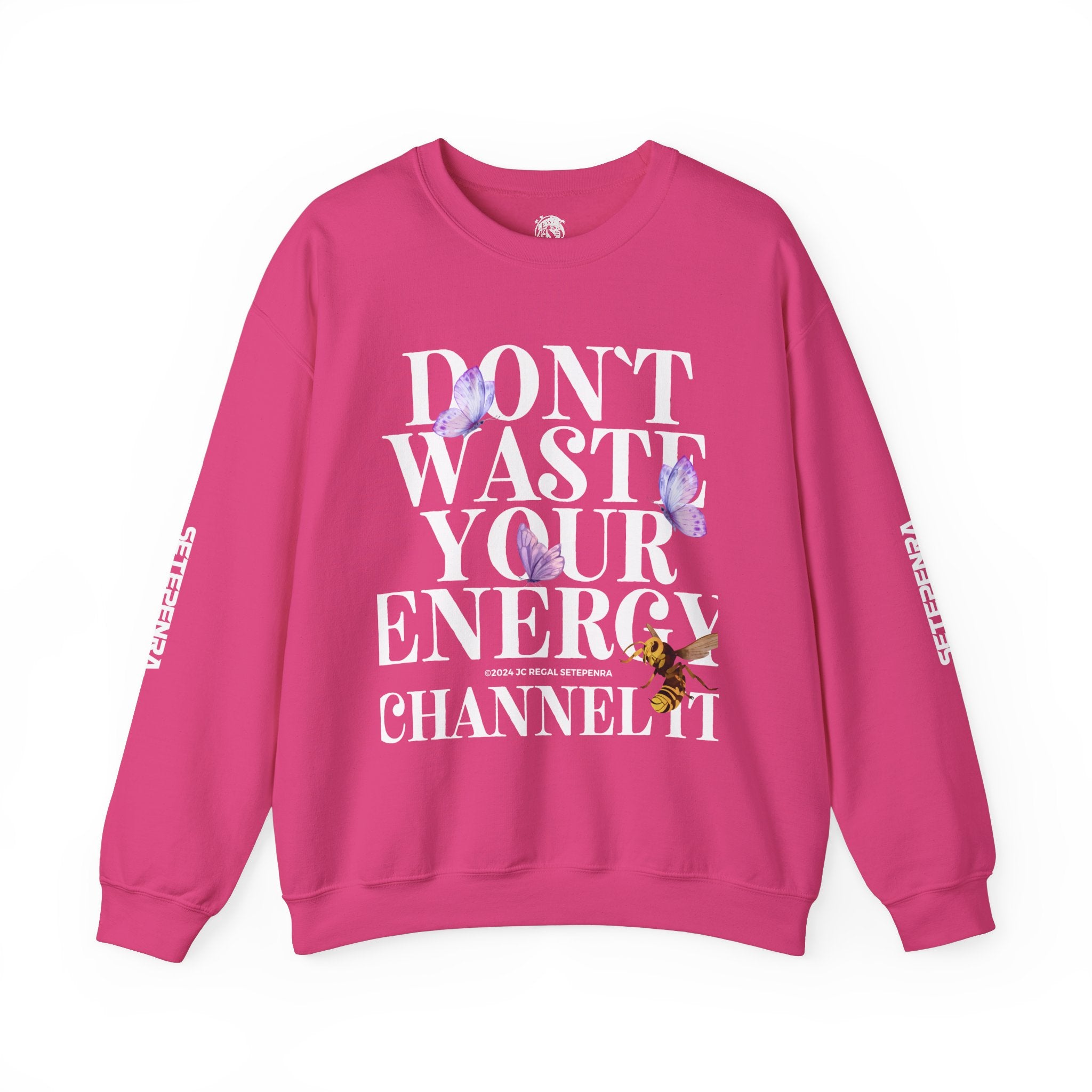 Channel It Unisex Heavy Blend™ Crewneck Sweatshirt (White Print) SETEPENRA Sweatshirt.