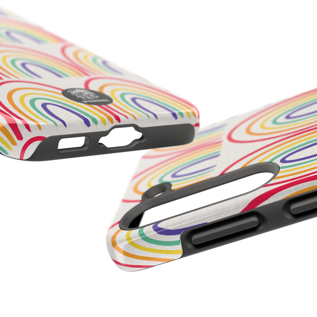 Retro Rainbow Tough Phone Case (For iPhone, Galaxy & More)
