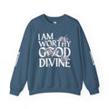 I AM WORTHY GOOD DIVINE Unisex Heavy Blend™ Crewneck Sweatshirt SETEPENRA Sweatshirt.