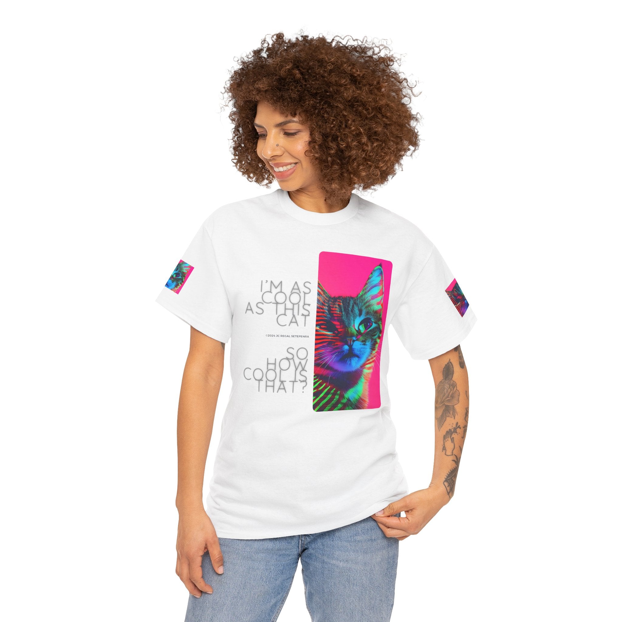 Cool Cat (Whiskers 2) Unisex Heavy Cotton Tee