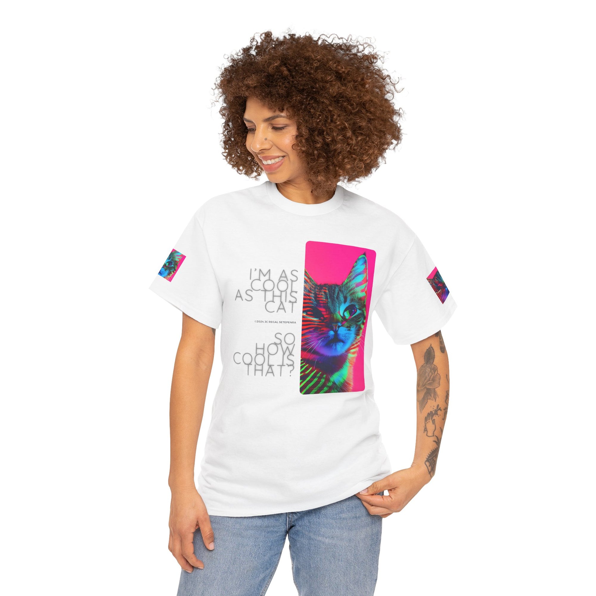 Cool Cat (Whiskers 2) Unisex Heavy Cotton Tee