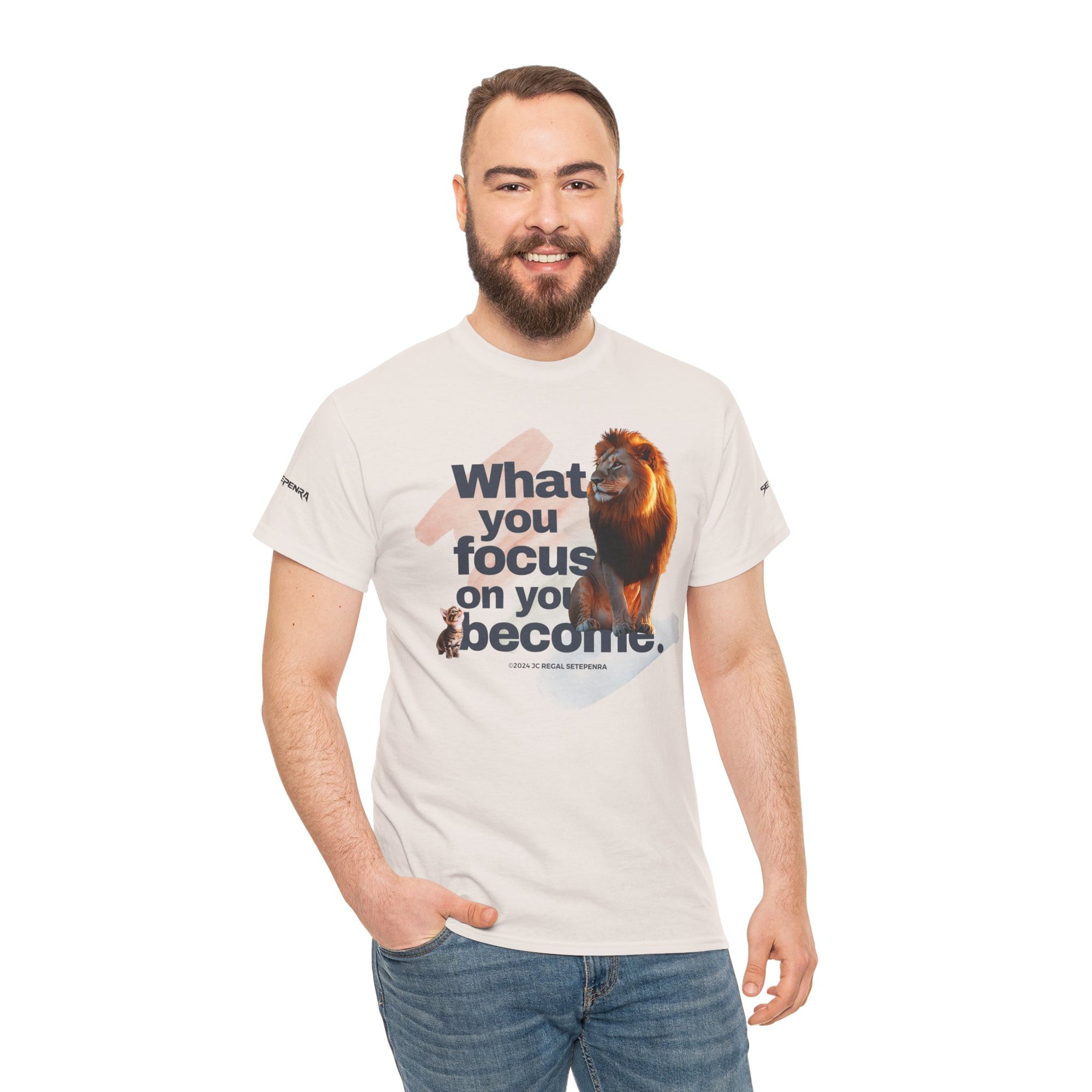 What You Focus On You Become Unisex Heavy Cotton Tee