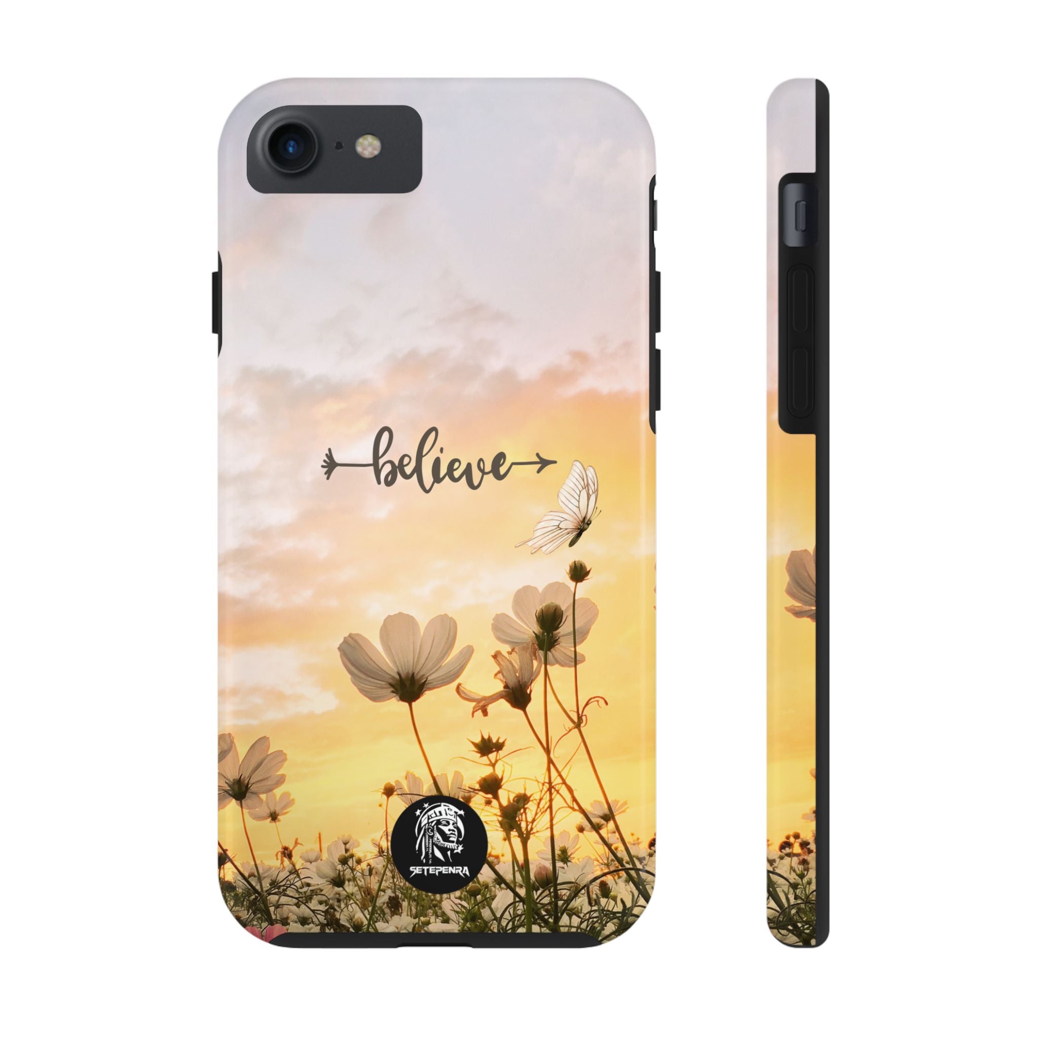 Believe Tough Phone Case (For iPhone, Galaxy & More) - Aesthetic Flower SETEPENRA Phone Case.